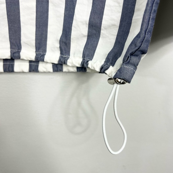 Peak Performance Sweden pure cotton blue white stripe boxy oversized top S - Picture 13 of 16